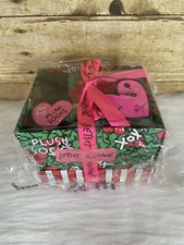 Betsey Johnson 3 Pk Cozy Plush Slipper Socks Size 9-11 NWT Womens Love XOX Heart