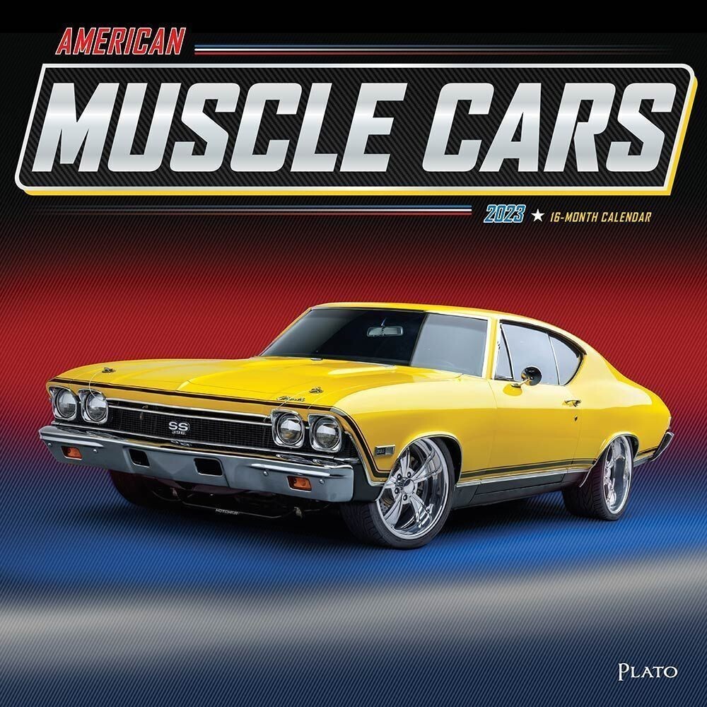 American Muscle Cars 16 Months 2023 Wall Calendar 12" X 24" open FAST  DELIVERY | eBay