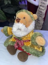 Disney Store  Plush POOH Christmas Santa 7"