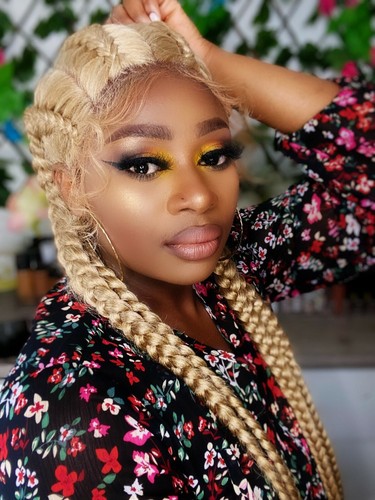 Brown Box Braided Wigs Synthetic Lace Front Wig for Black Women 34inch Braids US - Picture 11 of 12