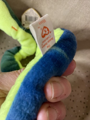 Ty Beanie Baby Hissy Snake Beanbag Plush Original Tag 1997 PE 4185 Gen 5 - Picture 10 of 10