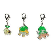 Pokemon Center National Zukan Metal Charm 387 388 389 Turtwig Grotle Sinnoh