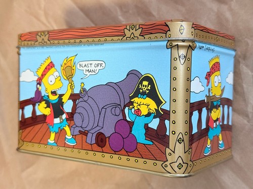 Simpsons Butterfinger coin bank tin, EMPTY, vintage, 6" x 3.75" x 3.75" - 第 5/12 張圖片