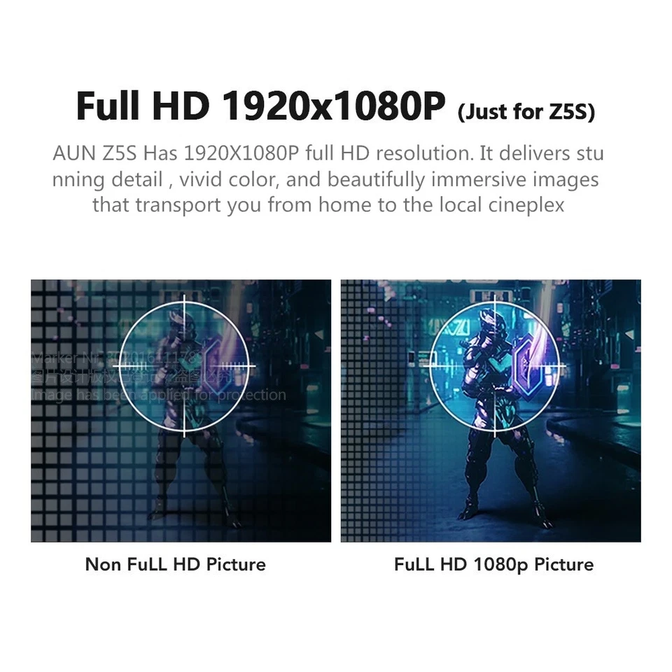 2022 Projector Full HD 1080P LED Theater Smart TV MINI Beamer Mobile 4K Video - Image 4 of 4