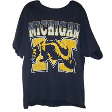 Vintage Delta Cotton Michigan Wolverines T-Shirt Mens Size XL Made In USA Rare