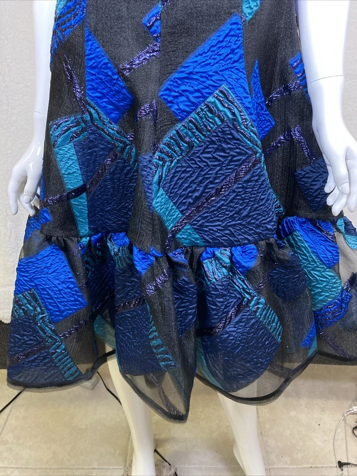 Nina Raynor Talbot Runhoff сказочный официальный синий вечернее платье, сделано в Германии - Изображение 3 из 4