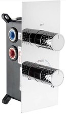 Concealed Thermostatic Shower Diverter Valve 2 Outlet Solid Brass Mixer Shower