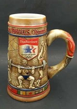 Anheuser Busch Budweiser 1984 L. A. Olympics Post Convention Beer Stein 7 1/2" 