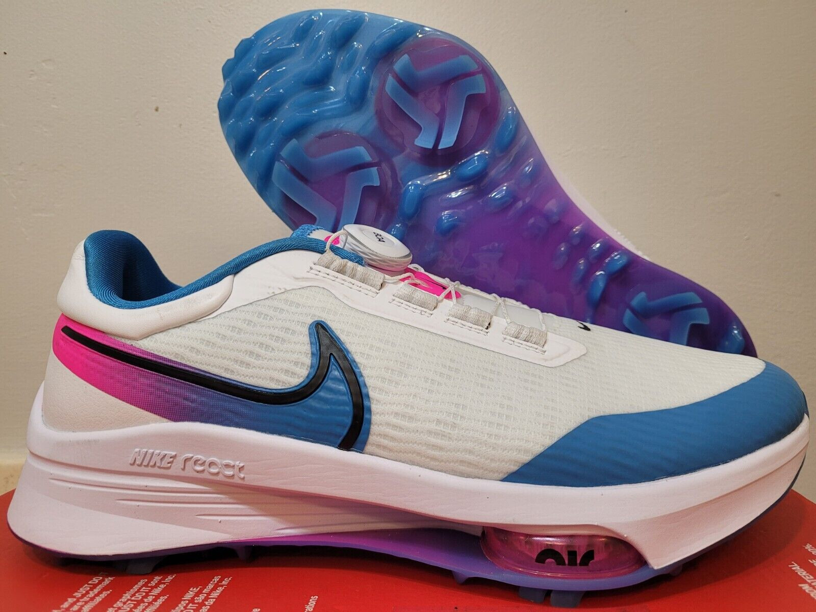 Nike Zoom Infinity Tour NEXT% BOA Белый Аврора Синий Розовый DJ5590-100 размер 11,5 ШИРОКИЙ