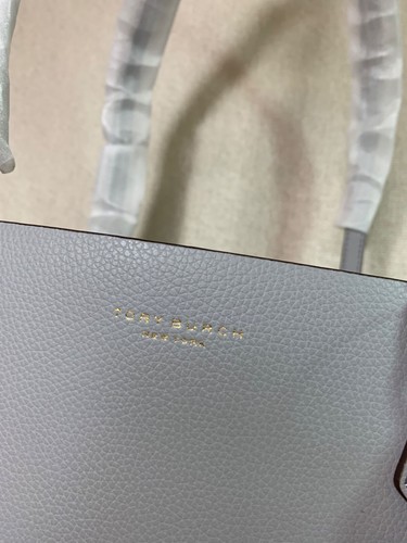 NEW Tory Burch Bay Gray Perry Triple Compartment Tote $448 - Picture 6 of 12