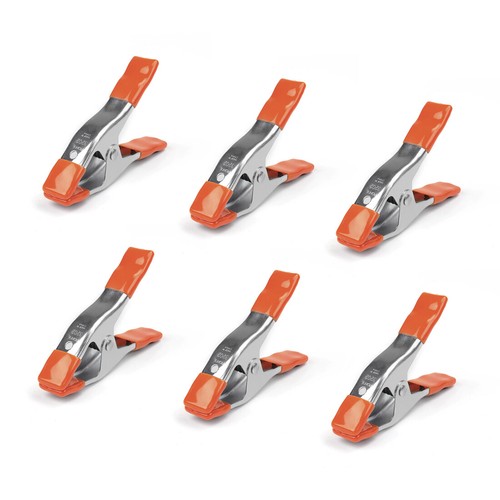 PONY 6-PACK 6" Spring Clamp Set Heavy Duty 2" Jaw Opening Size Spring Clip Clamp - Picture 8 of 9