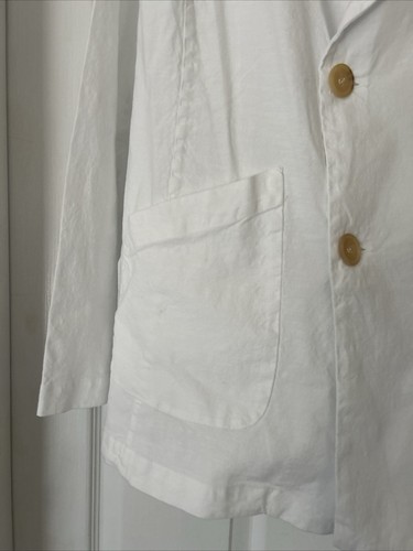 Frank & Eileen Tee Lab BELFAST English Peacoat Double-breasted Jacket White M - 第 5/8 張圖片