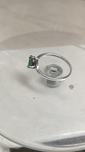 Anello di fidanzamento in argento sterling 925 con pietra preziosa taglio ova... - Video 1 di 1