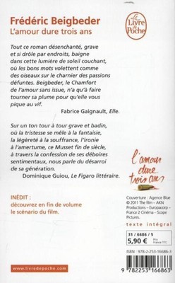 Frédéric Beigbeder | L'amour dure trois ans | Taschenbuch | Französisch (2012)