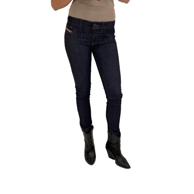 Diesel Jeans Livier 0823A 01 Slim-Jegging Navy Blue Stretch RRP160 | eBay