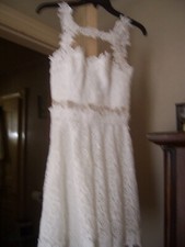 Windsor Ivory Lace Dress Size S Silk Lining Lace Shoulder Straps