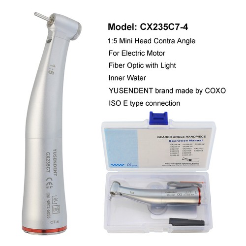 COXO Dental Electric Handpiece 1:5 1:1 Contra Angle Straight 45° Fiber Optic NSK - Picture 58 of 81
