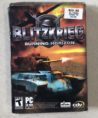 Blitzkrieg Burning Horizon PC/Windows, 2002 - Manual & Box Included