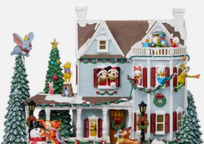 超美品ディズニー　ホリデーハウス　Disney アニメーションハウス　クリスマス DISNEY ANIMATED HOLIDAY HOUSE WITH LIGHTS & MUSIC + 8 Song