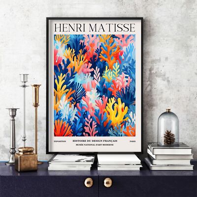 Henri Matisse Druck, Henri Matisse Ausstellungsposter, buntes Wandbild (14d)