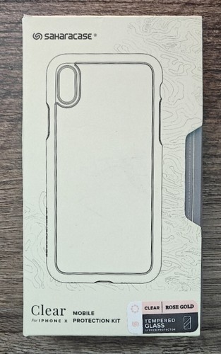 iPhone X Sahara Case Protective Kit (Rose Gold Clear) - Picture 2 of 7
