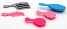 Barbie Doll Combs and Small Brushes Lot 5 Piece Lot Accessories Vintage LOOK