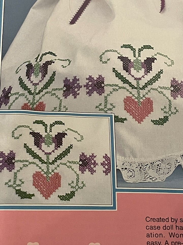 NIP 1990 WonderArt Homestead Pillowcase Doll Craft Sewing Kit Sealed AMANDA 9700 eBay