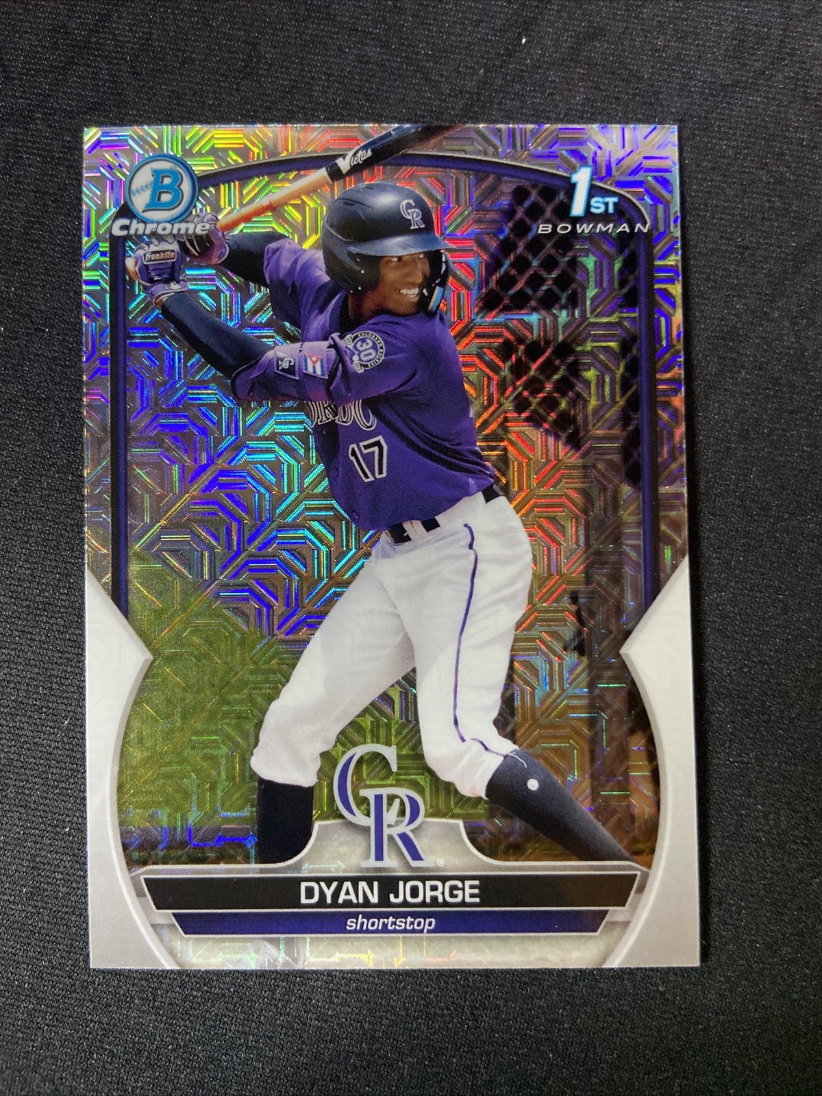 2023 Bowman Chrome Prospects Dyan Jorge (RC) MOJO #BCP-22 Colorado Rockies