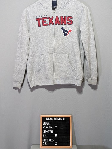 NFL Apparel Equipment Youth XL Texans Zip Stitched Logo Hoodie Fast Shipping - Picture 2 of 5