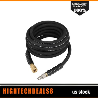 #ad 25ft Pressure Washer Hose 4000PSI 1 4quot; Hot Cold Water Replacement Extension Hose $49.29