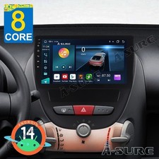 8 Kerne DAB+ Android 14 Autoradio CarPlay Für Citroen C1 Peugeot 107 Toyota Aygo