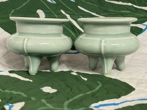 Chinese Celadon Porcelain Incense  Burner 