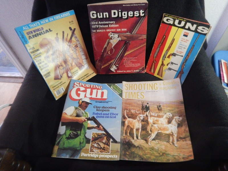 Vintage Gun catalogue magazine lot Guns 1954 Gun World Shooting Times 1979 more