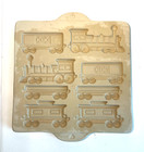 Pampered Chef Gingerbread Home Town Train Cookie Holiday Mold 1806 Pan Tray