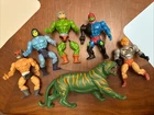 Vintage MOTU He-Man Figures Lot Battle Cat Skeletor Webstor Jitsu Parts Repair
