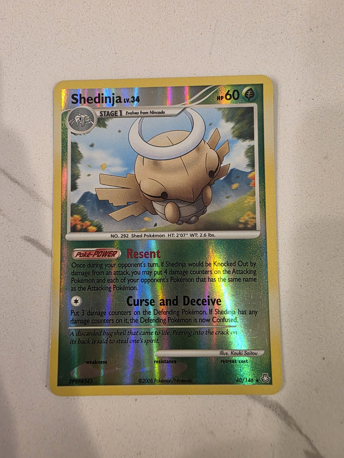 Pokemon Shedinja 40/146 Legends Awakened Reverse Holo Rare - LP/NM