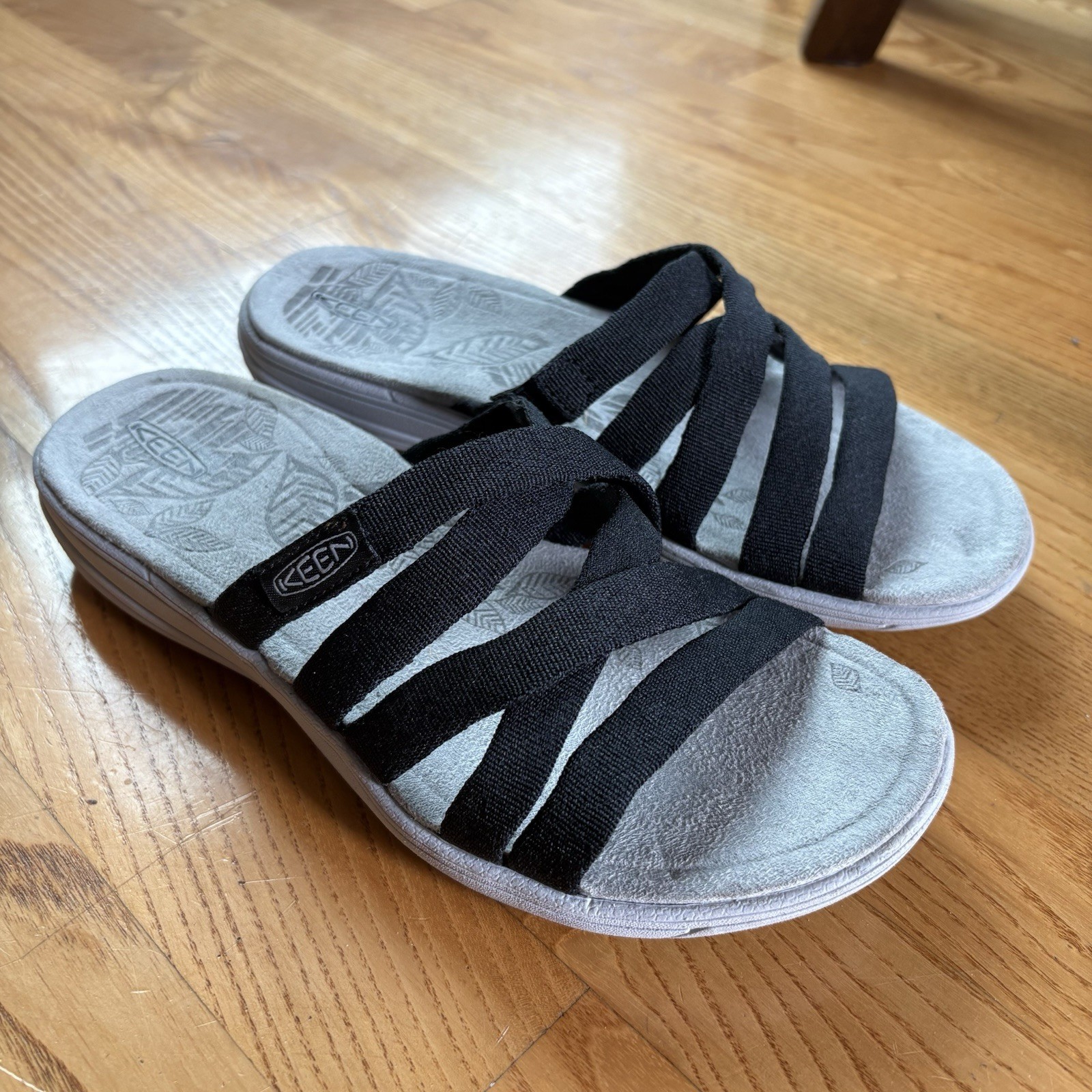 KEEN Damaya Slides sandali neri donna taglia 6 5 neri con fondo grigio slip on