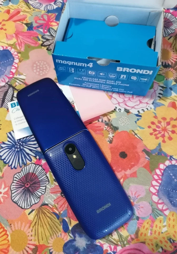 Brondi Magnum 4 Telefono Cellulare, Tastiera GRANDE , Blue , NUOVO - Immagine 4 di 4