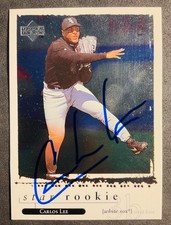 Chicago White Sox CARLOS LEE auto signed autographed 1998 UD ROOKIE RC card. rookie card picture
