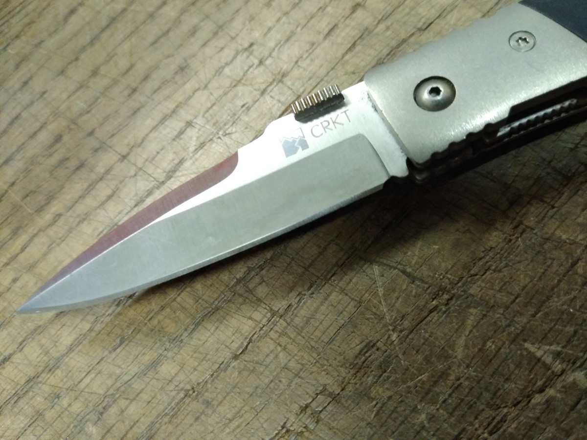 Vtg CRKT Brian Tighe Design 8101 Single Blade Folding Pocket Knife