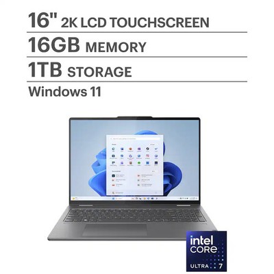   New Lenovo Yoga 7i 2in1 16'' 2K Touchscreen/Intel Ultra 7 155U/16GB/1TB Laptop
