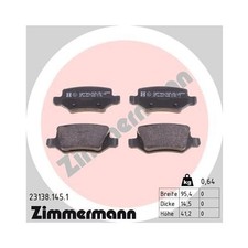 ZIMMERMANN Bremsbeläge HINTERACHSE für MERCEDES W168 A-Klasse W169 B-Klasse ZIMMERMANN Bremsbeläge HINTERACHSE für MERCEDES W168 A-Klasse W169 B-Klasse