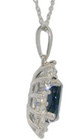 Oval 3.54 ct Sapphire & Diamond Necklace — photo 2