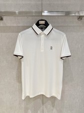 Brunello Cucinelli New Letter Logo Men's Polo Shirt, Size XL