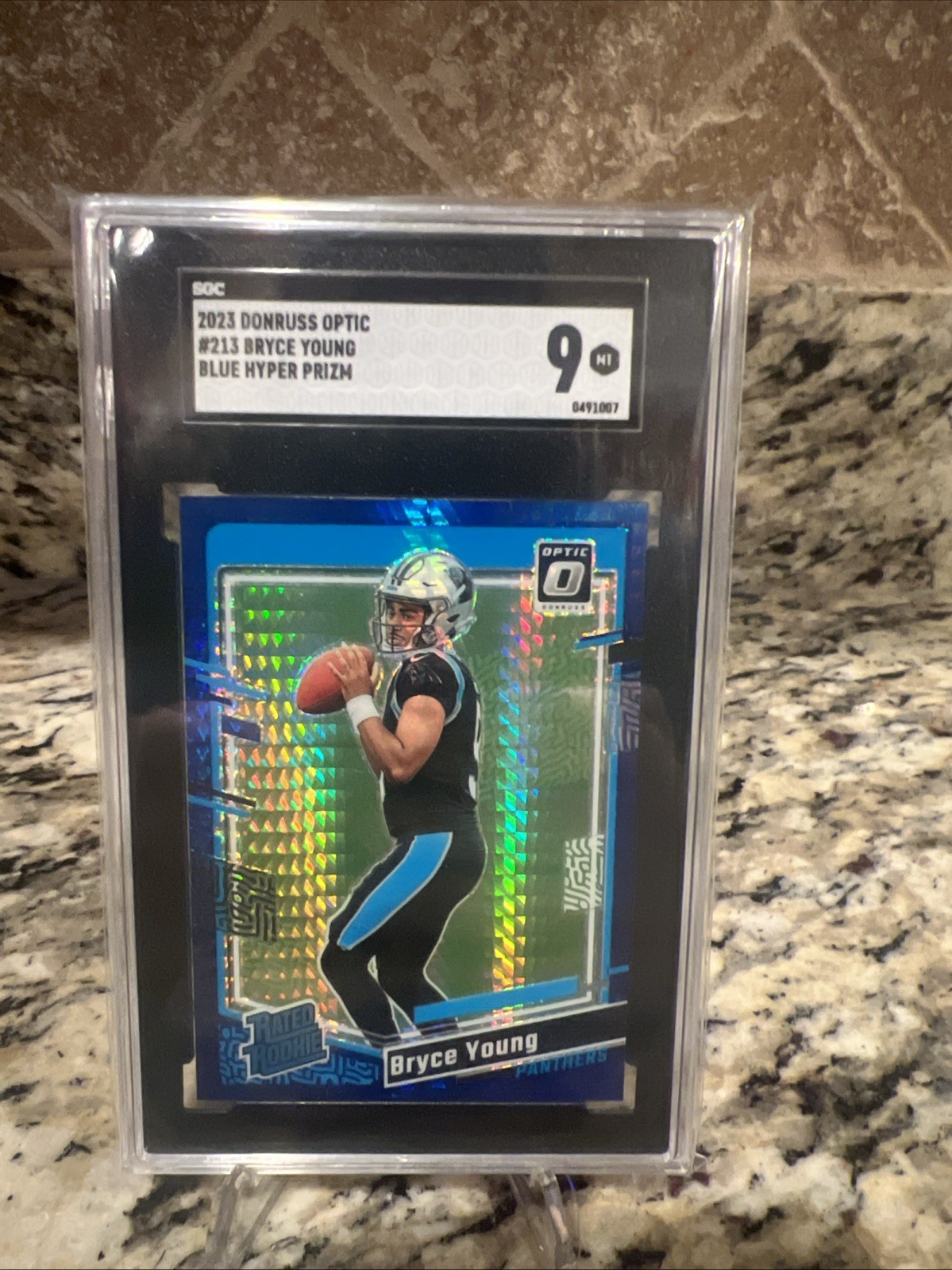 2023 Panini Donruss Optic - Rated Rookie Bryce Young #213 Blue Hyper Prizm (RC)