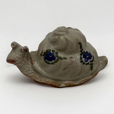 Vintage Ceramic Snail Slug Sbigoli  Terracotta Italy Hand Painted Collectible