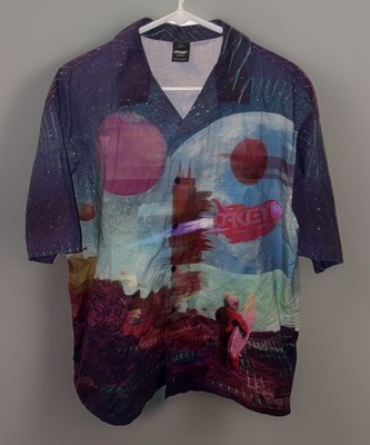 Oakley Outer LimitsSpace Surfer AOP Button Down Shirt Large FOA401851 Surf Tee!