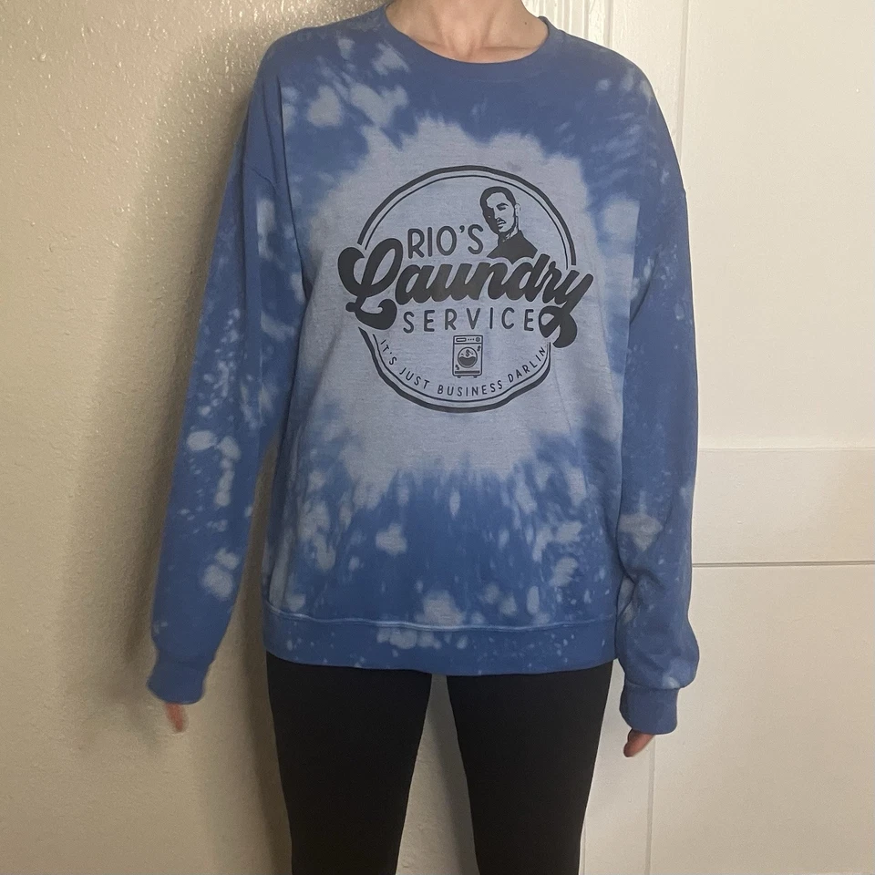 Sudadera Good Girls Rios Laundry Service Azul Tie Dye Para Mujer’s XL Foto 2 de 4
