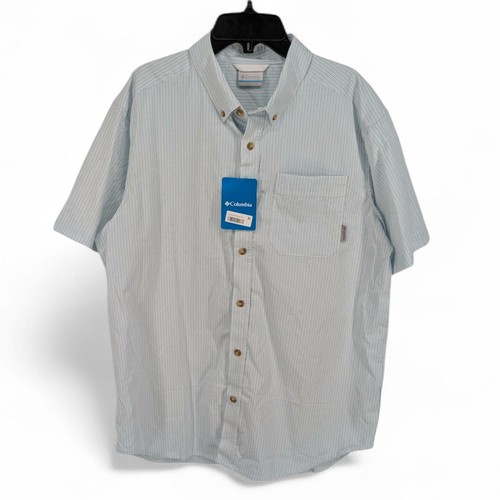 Camicia Uomo Columbia Rapid Rivers II A Maniche Corte, Koi Wide Stripe, Taglie Forti 4XL