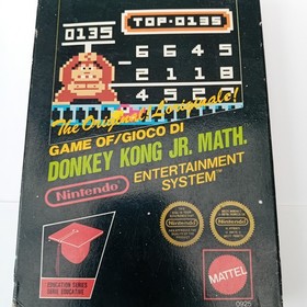 Donkey Kong Jr. Math NES (Mattel GBR PAL) - CIB Boxed - UNPUNCHED HANG-TAB - TES